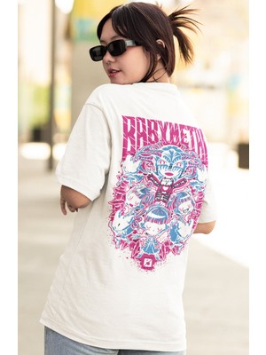 Sevbano Baby Metal Rock Metal Müzik Grubu Sırt Baskılı Unisex Oversize Tişört
