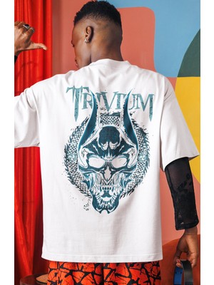Sevbano Trivium Rock Metal Müzik Grubu Sırt Baskılı Unisex Oversize Tişört