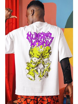 Sevbano Municipal Waste Rock Metal Müzik Grubu Sırt Baskılı Unisex Oversize Tişört