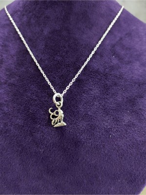 PremiumPort Şık Bozkurt Gümüş Kolye 925 Ayar Aşk ve Sevgi Hediye Takı