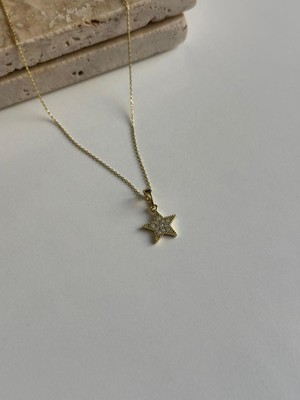 Luckyb Store 14K Altın Kaplama Yıldız Kolye