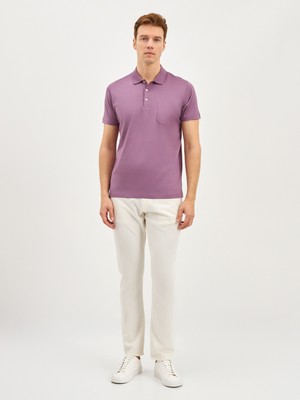 Karaca Eflatun T-Shirt-Polo Yaka Tişört