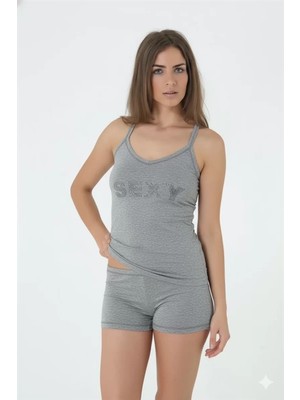 bebekokusu Berrak Sexy Yazı Baskılı Penyeli Şortlu Takım 2670