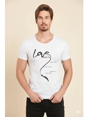 bebekokusu Berrak Erkek  Love Baskılı T Shirt 1037