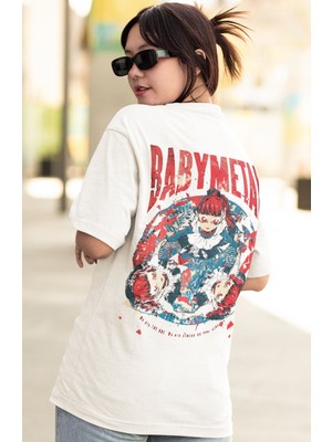 Sevbano Baby Metal Rock Metal Müzik Grubu Sırt Baskılı Unisex Oversize Tişört