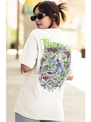 Sevbano Trivium Rock Metal Müzik Grubu Sırt Baskılı Unisex Oversize Tişört