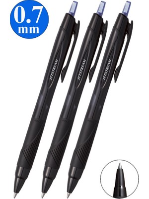 Artlantis Mavi Jel Uçlu Pilot Kalem 3 Adet Uniball Jetstream SXN-157S 0.7 mm Basmalı Pilot Kalem Roller Uçlu Likit Mürekkepli