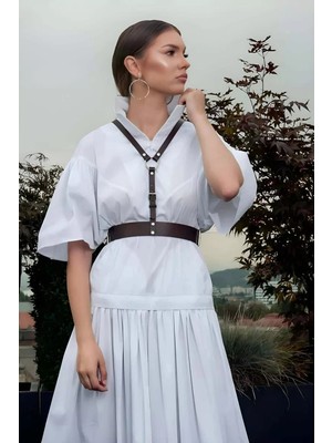 bebekokusu Şık Deri Kadın Kemer, Elbise Üzeri Kemer, T-Shirt Üzeri Kadın Kemer - BRF1093