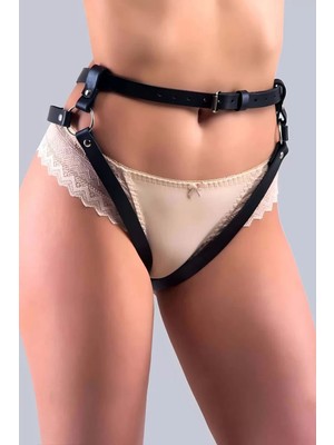 bebekokusu Fantazi Deri Külot  Harness - BRF1007