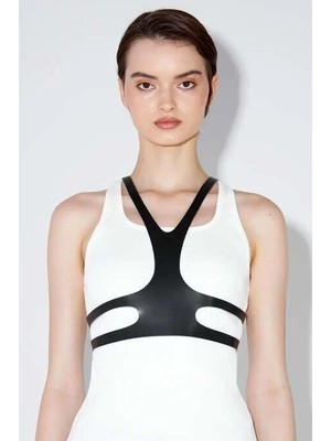 bebekokusu Seksi Deri Göğüs Harness - BRF1374