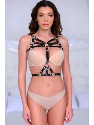 bebekokusu Seksi Fantazi Deri Göğüs Üzeri Harness - BRF1053