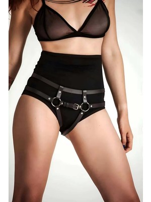 bebekokusu Fantezi Deri Külot, Seksi Deri Külot Harness - BRF889