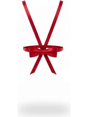 bebekokusu Kırmızı Kadın Kemer Saten Fiyonklu Ince Bel Aksesuarı - BRF177