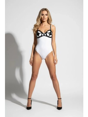 bebekokusu Siyah Göğüs Harness Deri Detaylı Kafes Bralet - BRF1155