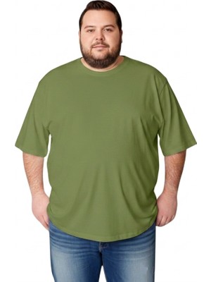 Sngl Erkek Büyük Beden Oversize Kısa Kollu T-Shirt 3xl 4xl 5xl 6xl 7xl 8xl 9xl