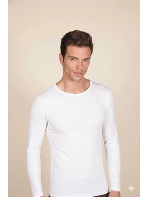 bebekokusu Berrak Erkek  Likralı Süprem Uzun Kol Bisiklet Yaka Badi 1025