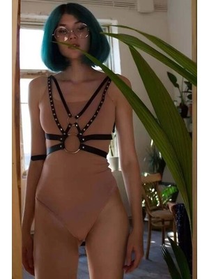 bebekokusu Göğüs Üzeri Şık Deri Harness - BRF884