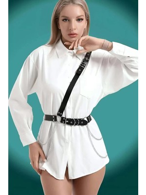 bebekokusu Elbise - Gömlek Üzeri Şık Deri Kemer - BRF813