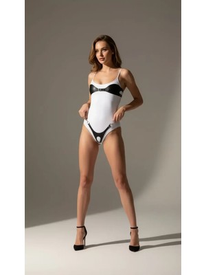 bebekokusu Siyah Harness Takım Deri Detaylı Metal Halka Aksesuarlı - BRF1234