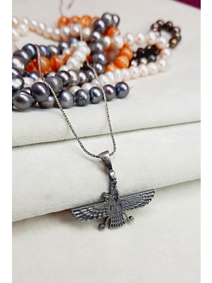 PremiumPort 925 Ayar Gümüş Ahuramazda (Zerdüşt) Modeli Kolye, Zarif ve Şık Tasarım