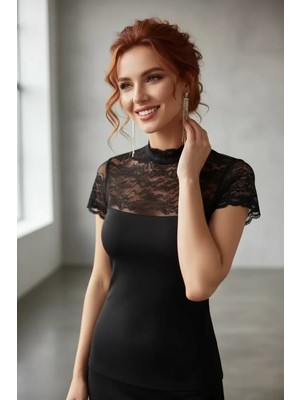 bebekokusu Şahinler Bayan Likralı Dantelli Atlet B625