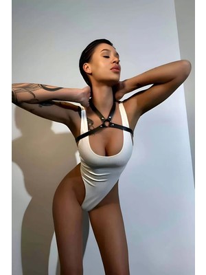 bebekokusu Seksi Boyundan Askılı Vücut Kemeri, Göğüs Harness - BRF1126