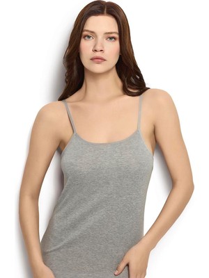 Jiber Premium Kadın %100 Pamuklu Ribana Esnek Kumaş Rahat Kesim Ip Askılı Atlet