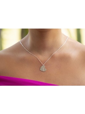 PremiumPort 925 Ayar Gümüş Kalp Isim Yazılan Kolye, Zarif ve Şık Takı