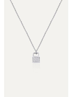 PremiumPort Parlak Taşlı Gümüş Kolye, Zarif ve Şık Takı, Hediye Seçeneği