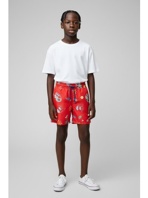 Erkek Çocuk Desenli Deniz Şortu