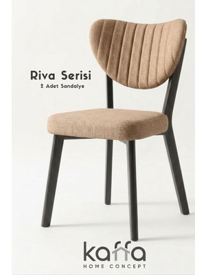 Kaffahome Riva , Modern Mutfak Sandalyesi, Yemek Odası Sandalyesi, Bahçe, Kafe - 2 Adet Cappucino Sandalye