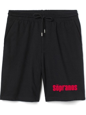 The Sopranos Pink Letter Erkek Siyah Şort