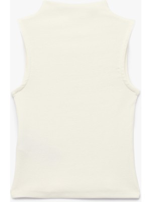 Koton Modal Karışımlı Ribanalı Kolsuz Dik Yaka Atlet