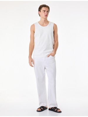 Koton Pamuklu Kolsuz Bisiklet Yaka Slim Fit Atlet