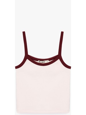 Koton Slim Fit Ip Askılı Biyeli Kolsuz Bluz