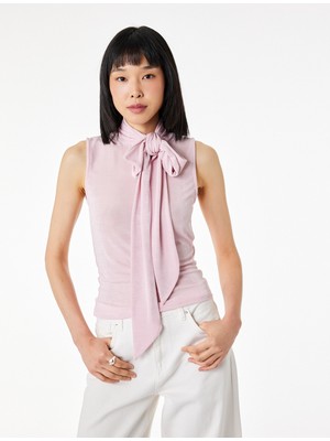 Koton Şal Yaka Kolsuz Bluz