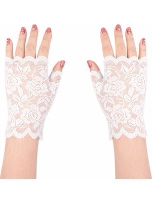 Vice Avm Beyaz Dantel Parmaksız Kısa ELDIVEN106140 Tg-V