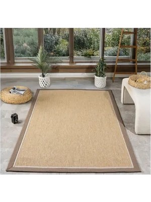 Vivense Hasır Dokulu Makine Halısı, Bej, 100X350, 664, Bej Kahve