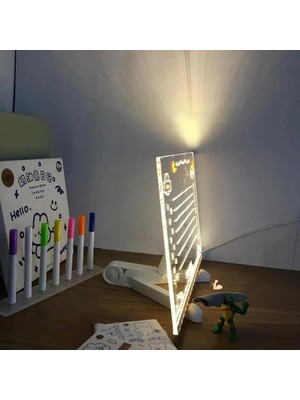 Fun And Market Buğz LED Aydınlatmalı Yazı ve Çizim Tahtası - Büyük Boy 30X20 cm