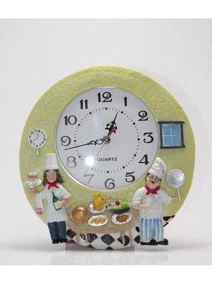 Fun And Market Buğz Aşçı Tasarımlı Polyester Duvar Saati Model 4