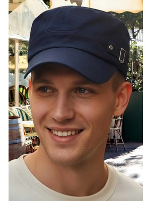 Tezzgelsin Erkek %100 Pamuklu Kemerli Toka Detaylı Ayarlanabilir Castro Kep Şapka