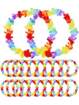 Fun And Market Buğz Hawaii Çiçekli Boyun Kolyesi 12 Adet