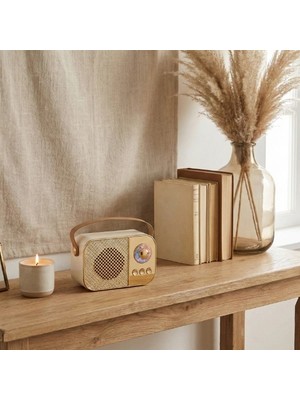 Fun And Market Buğz LED Aydınlatmalı Hoparlör Bej