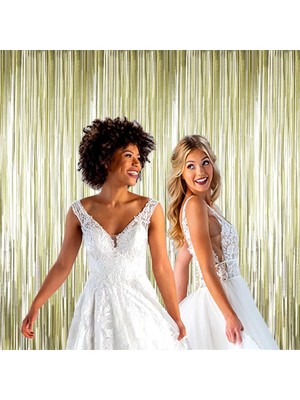 Fun And Market Buğz Mat Altın Püsküllü Kapı Perdesi