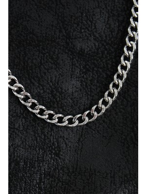 Fun And Market Buğz 316L Çelik Klasik Zincir Model Gümüş Renk Erkek Kolye - Buğz