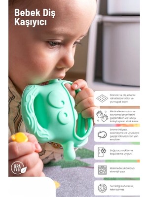 Fun And Market Buğz Açık Yeşil Bebek Silikon Diş Kaşıyıcı