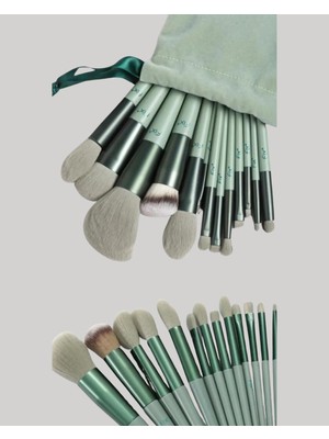 Fun And Market Buğz Toz ve Krem Ürünler Için Güçlü Tutucu Yumuşak Kıllı Makyaj Fırça Takımı 13 Parça - Buğz