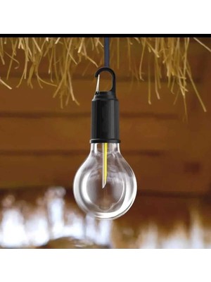 Fun And Market Buğz Taşınabilir Şarjlı LED Ampül Outdoor Kamp Bahçe Lambası 10W Askılı Kırılmaz LED Işık ( Buğz )