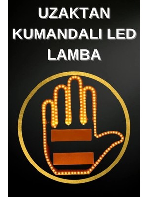 Fun And Market Buğz LED Işık El Işareti Araç Camı Için Uzaktan Kumandalı - Buğz