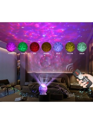 Fun And Market Buğz Çatlak Dinozor Yumurtası Tasarımlı Projektörlü Gece Lambası Bluetooth Özellikli